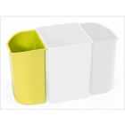 Waste bin 6,2 L, halfround side bin, yellow
